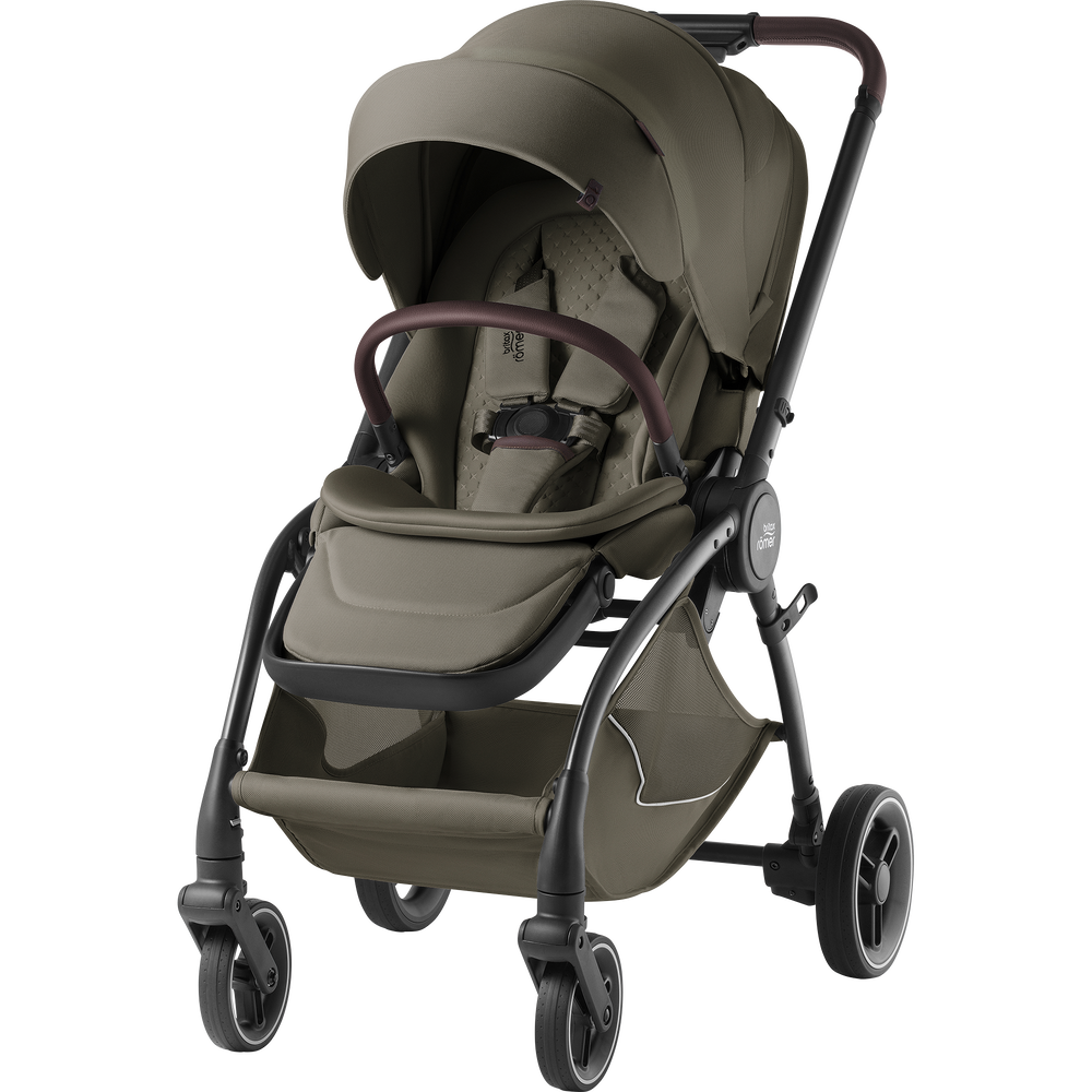 Britax Romer Rio Wózek Spacerowy Urban Olive Lux 02_RIO_UrbanOlive_Grey_BrownHandle_02_2025_72dpi_2000x2000dpi