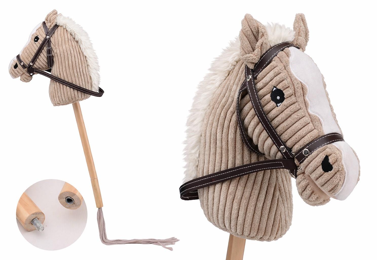Holly Hobby Horse koń LUX na kiju dźwięk 80cmTaupe 2230022300