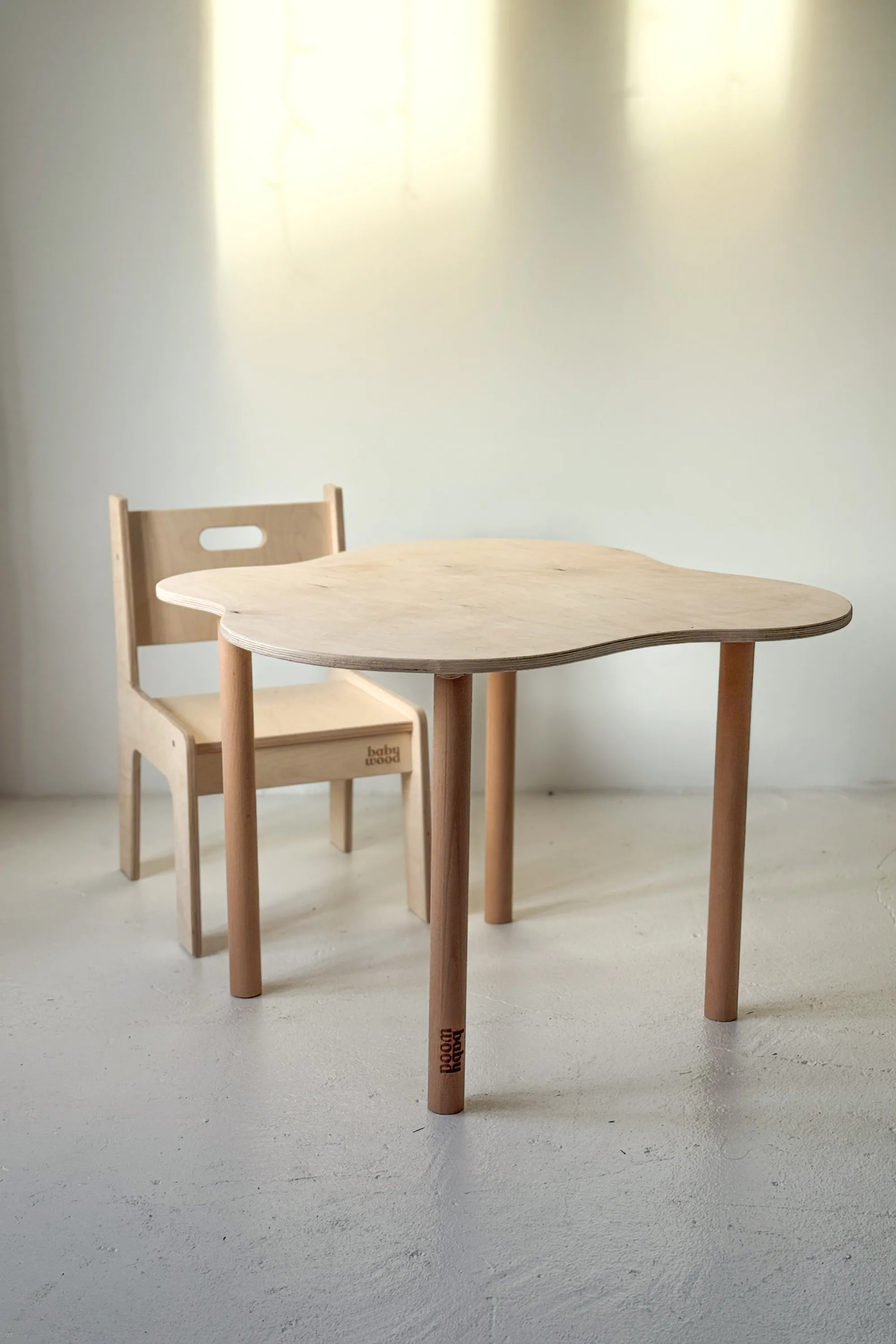 Baby Wood Wave Stoliczek dla Dzieci Organiczny-blat-WAVE-od-Babywood