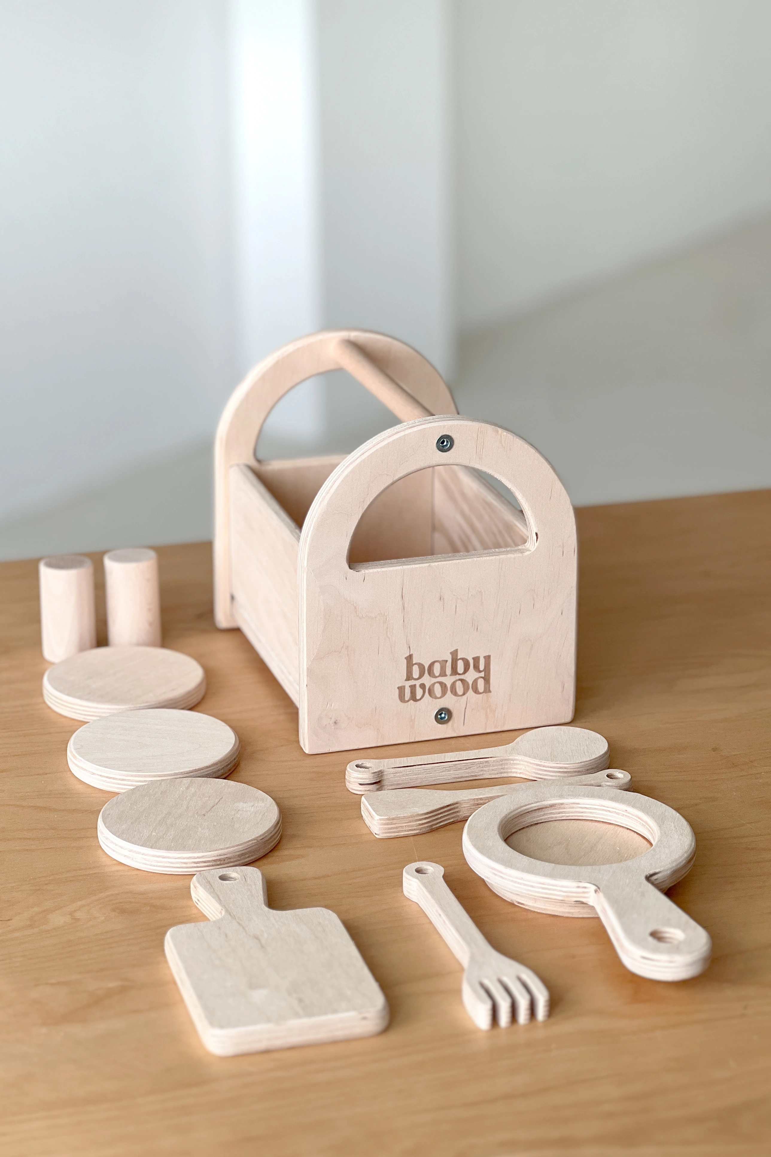 Baby Wood Skrzyneczka z Akcesoriami Kuchennymi Skrzyneczka-K2