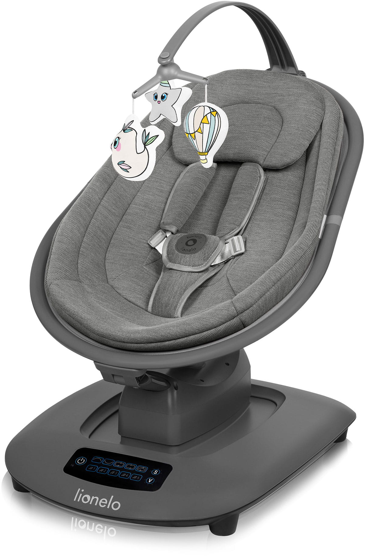 Lionelo Blossom elektryczny bujaczek dziecięcy Grey Concrete lionelo-blossom-grey-concrete