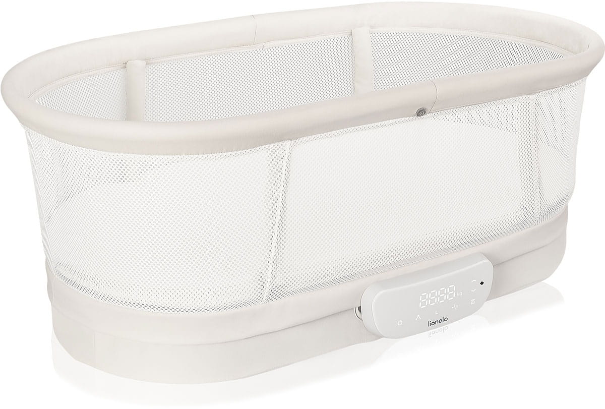 Lionelo Coral - łóżeczko, kołyska 2w1 z funkcją wagi | White lionelo-coral-white3