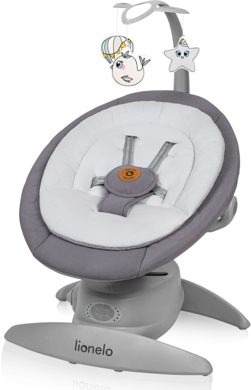 Lionelo Mell - leżaczek-bujaczek z Bluetooth Grey Stone lionelo-mell-grey-stone