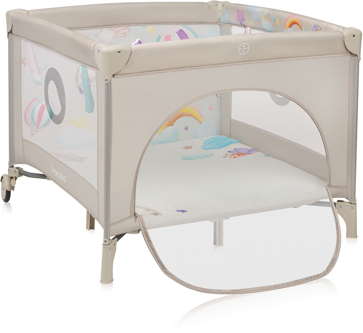 Lionelo Millie Plus - wielofunkcyjny kojec dziecięcy | Grey Beige lionelo-millie-plus-grey-beige2