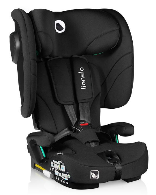 Lionelo Nelly i-Size Fotelik Samochodowy 9-36 kg Black Carbon yhhj