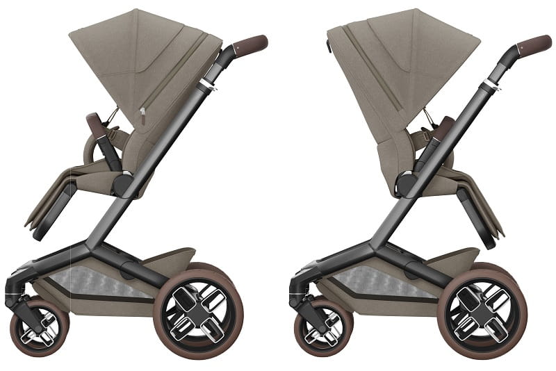 Maxi-Cosi Fame + Carrycot Wózek Głęboko-Spacerowy 2w1 Twillic Truffle 1920470110_2024_maxicosi_stroller_comfort_fame_twillic_twillictruffle_parentfacing_side