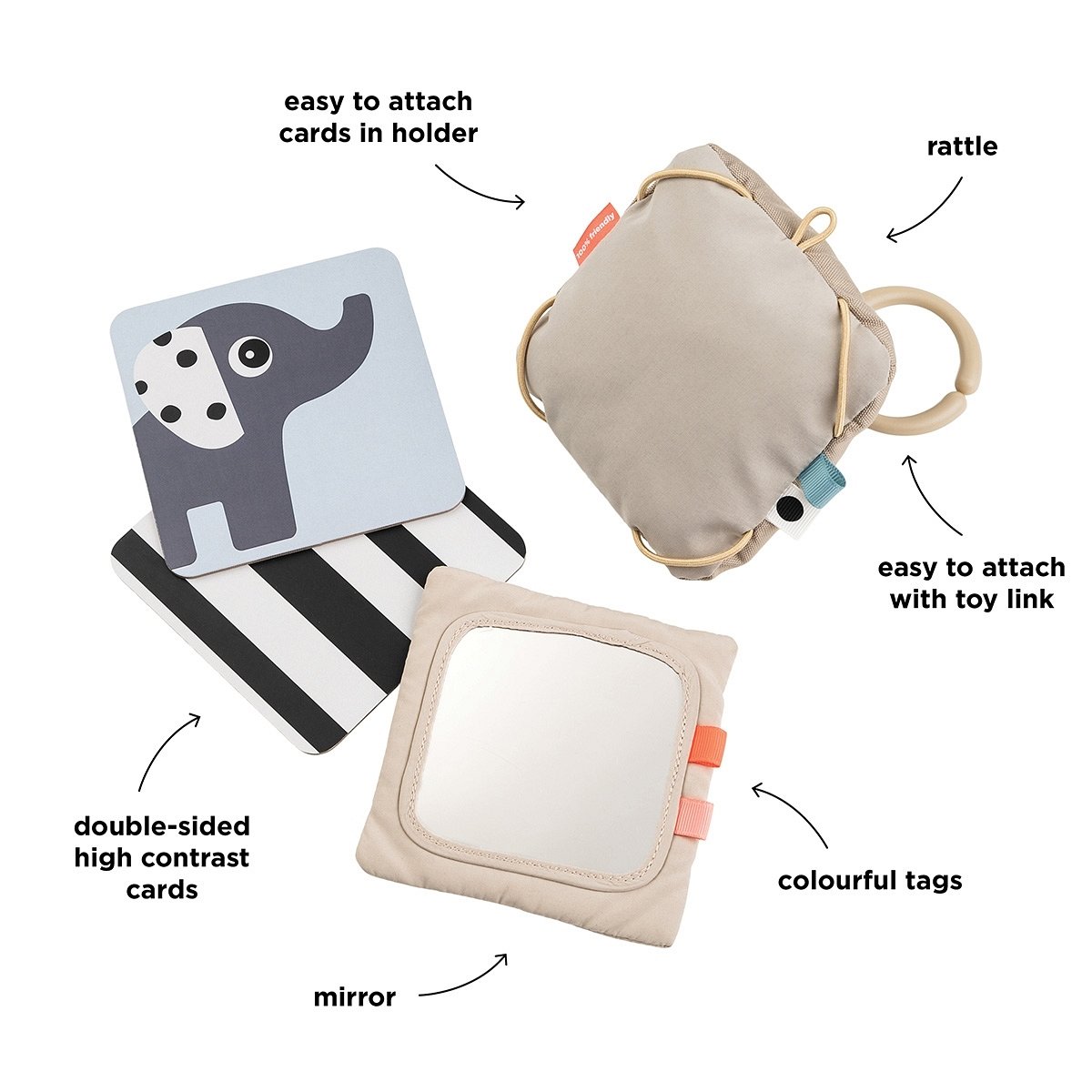 Done by Deer Zawieszka Na Karty Kontrastowe Deer Friends Sand 9b20b1adc69b487da7955c20d35e37a9