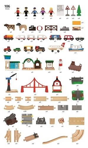 Brio World Zestaw Kolejki Drewnianej Delux a5328f98898243c6ba4664b777cd784e