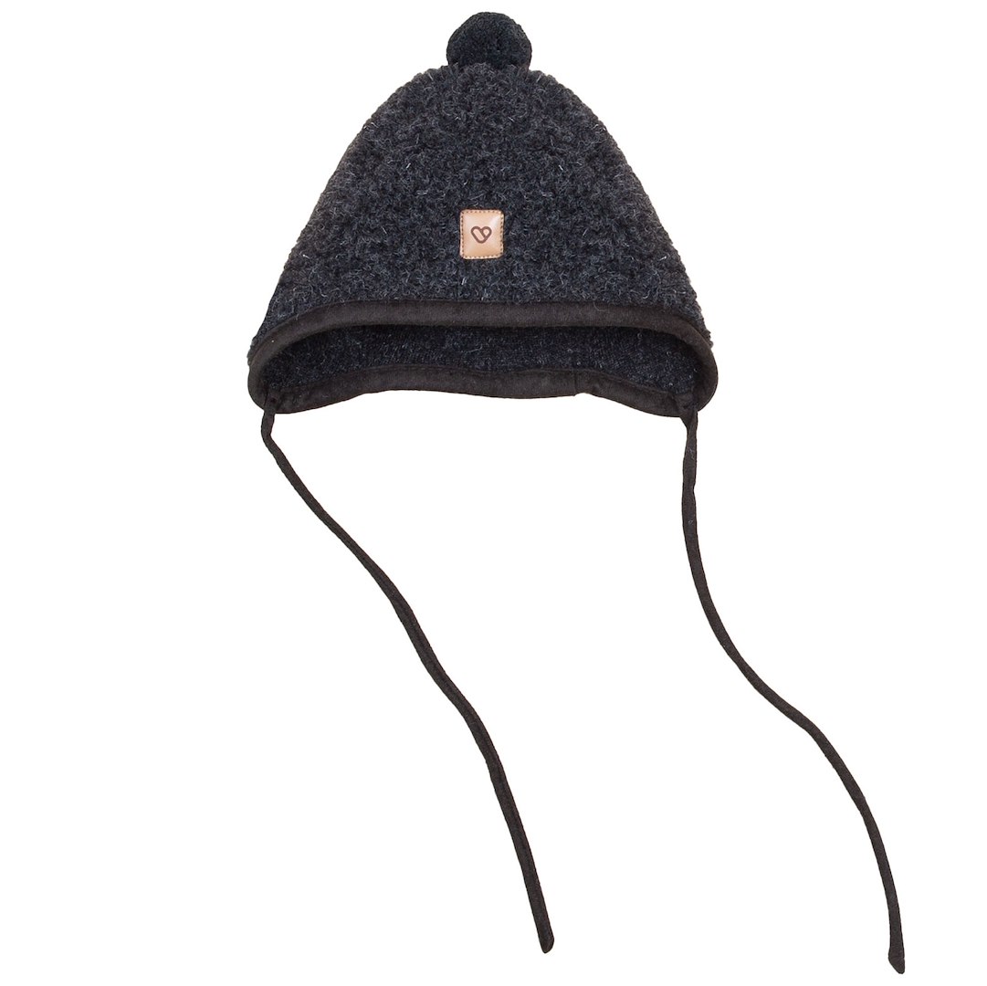 Zaffiro Czapeczka Tulip Nevada Wełniana  S (0-6m) Anthracite 5902745612423-01