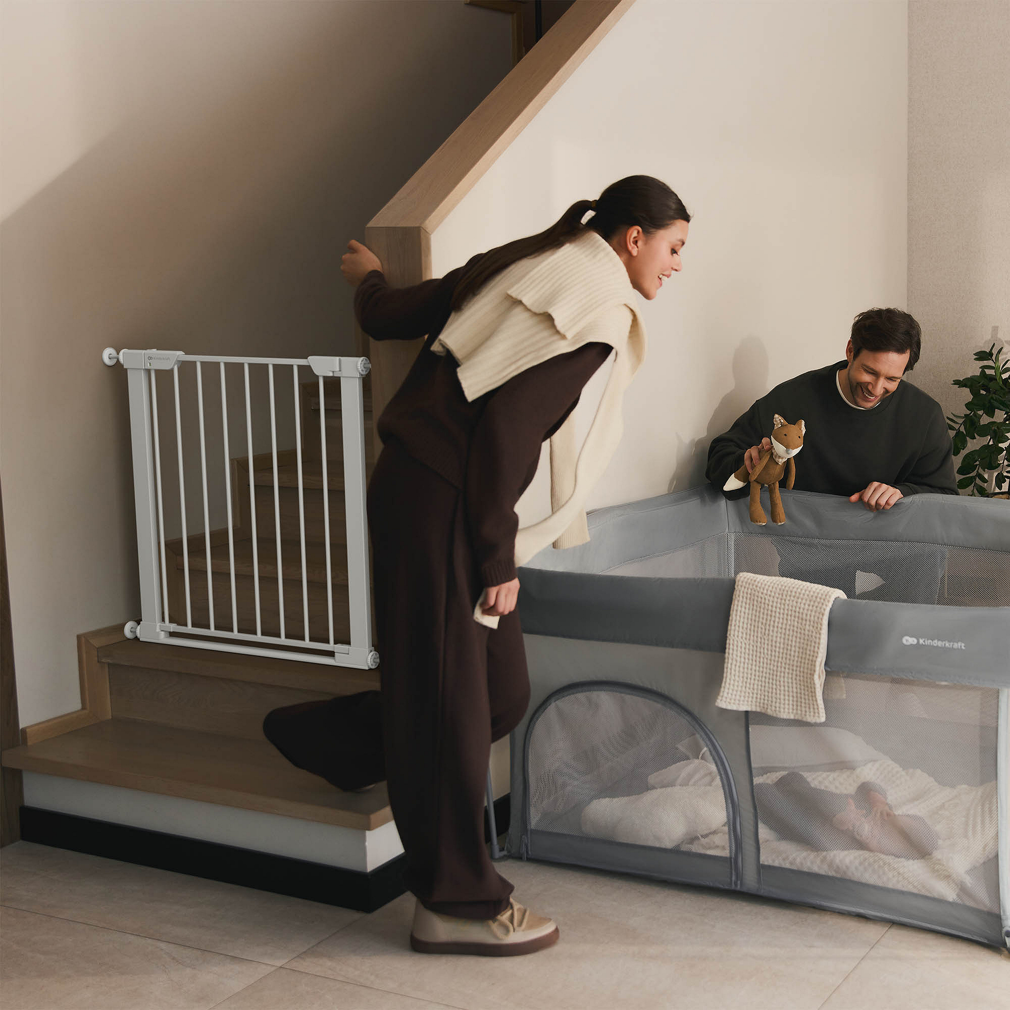 Kinderkraft SAFE SNAP Bramka zabezpieczająca Biała 1f8c1300-917d-43af-9a41-a45cba59223d