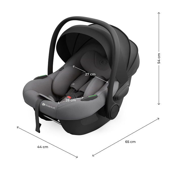 Kinderkraft I-LITE Fotelik Samochodowy 0-13 kg Szary e421435d-0b6c-4686-a393-b381cdce2832