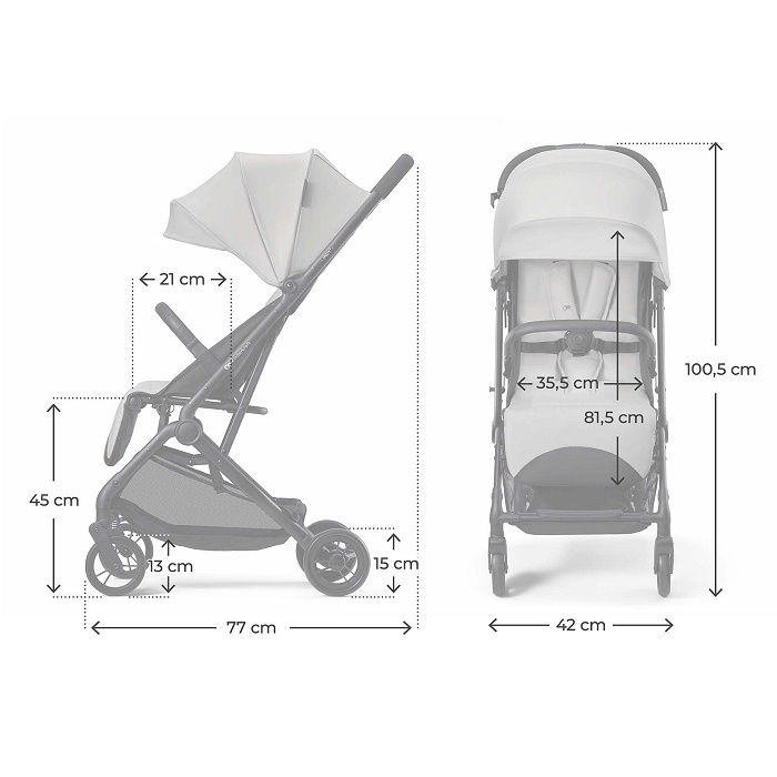 Kinderkraft Indy 3 Wózek Spacerowy Jasnoszary e214a771-6f8a-4afe-a80a-aed7f96dd386