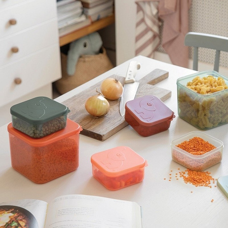 Done by Deer Zestaw Pojemników Elphee Papaya 3szt