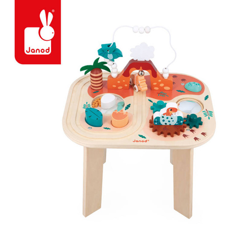 Janod USZKODZONE OPAKOWANIE Wielofunkcyjny stolik edukacyjny Dinozaury 12 m+