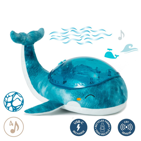 Cloud B Tranquil Whale Lampka z Projekcją Wieloryb Niebieski