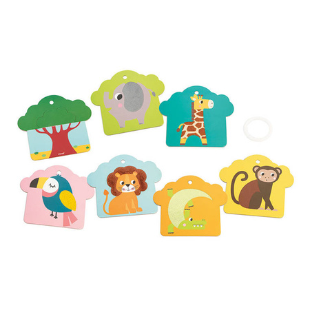 Janod Karty sensoryczne Sawanna 7 elementów 12 m+