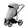 Adamex Locco Wózek Głęboko-Spacerowy Szary TK-56-LUX + Cybex Aton B2 i-Size Fotelik 0-13kg + Baza + Adaptery