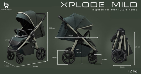 Future Design Xplode Mild Wózek Spacerowy Frosty Green