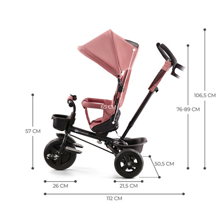 Kinderkraft Aveo Rowerek Trójkołowy Rose Pink