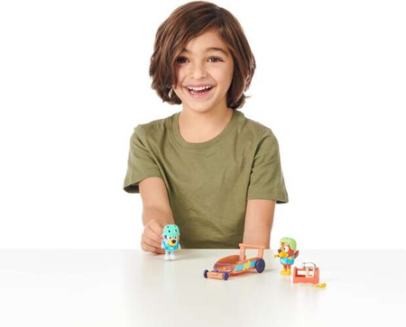 Moose Bluey I Rusty Gokart Pojazd Figurki Akcesoria Pieski Narzędzia