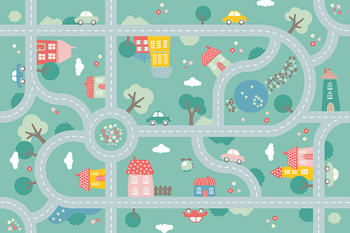 Marko Mata Winylowa 100x150cm - Wiejskie Uliczki