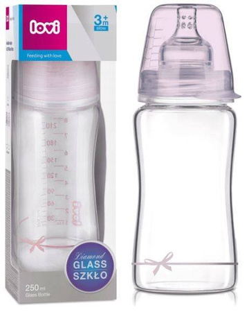 Lovi Diamond Glass Butelka Szklana 250ml Botanic 74/204 Shower Girl