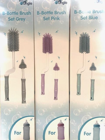 Bo Jungle Szczotki do butelek i smoczków zestaw Grey