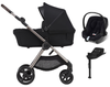 Anex IQ Premium New Transfarmation Wózek Głęboko-Spacerowy Smoky + 	Cybex Aton B2 i-Size Fotelik Samochodowy 0-13kg + Baza One Volcano Black