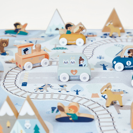 Janod Pojazd Samochód weterynarza Góry Cross Roads 12m+