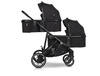 Easy Go Duoflex Wózek Głęboko-Spacerowy Bliźniaczy Rok po Roku Ebony Black 1 Siedzisko 1 Gondola