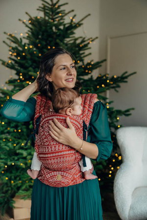 LennyLamb Nosidełko LennyLight Z Tkaniny Żakardowej 100% Bawełna, Rozmiar Standard - Pawi Ogon Holiday