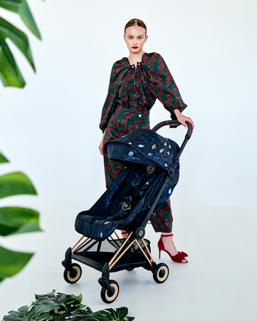 Cybex Coya Wózek Spacerowy edycja Fashion Jewels of Nature + Cybex Coya Moskitiera Black