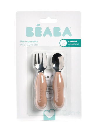 Beaba Zestaw pierwszych sztućców ze stali nierdzewnej Praline