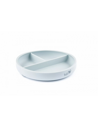 BinW Talerz Silikonowy z Podziałką Grey