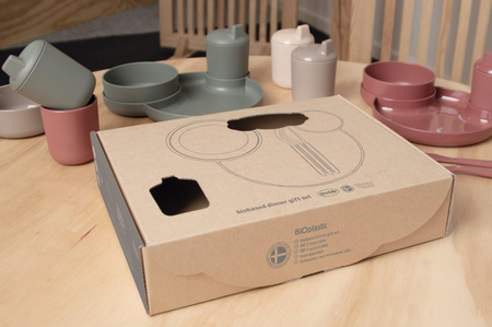 Dantoy TINY BIObased Zestaw naczyń Dinnertime Olive