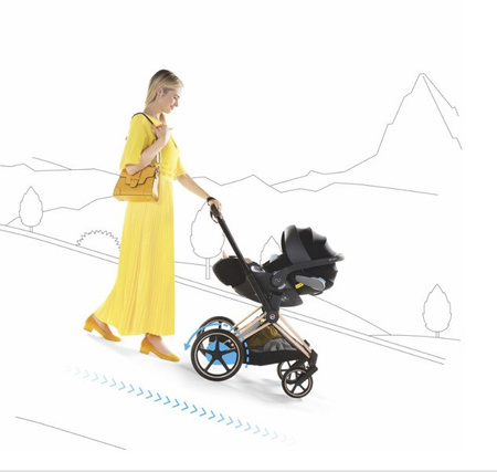 Cybex E-Priam Wózek Spacerowy - Edycja Jeremy Scott Cherub Blue by Jeremy Scott