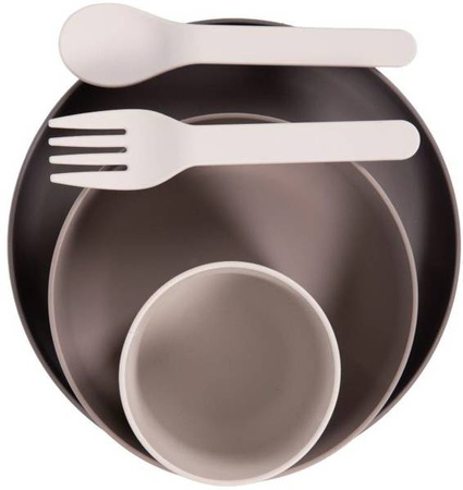 Bo Jungle Zestaw Naczyń BioPlastik CPLA Grey 