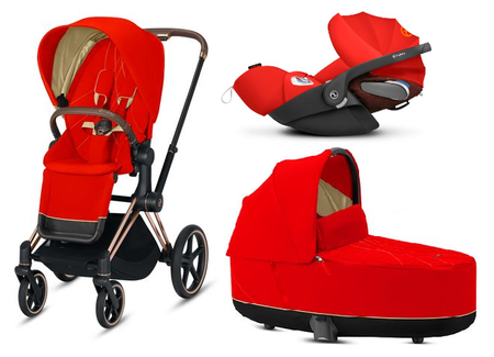Cybex Priam 2.0 Wózek Głęboko Spacerowy Rama Rose Gold + Fotelik Cloud Z I-Size 0-13kg Autumn Gold