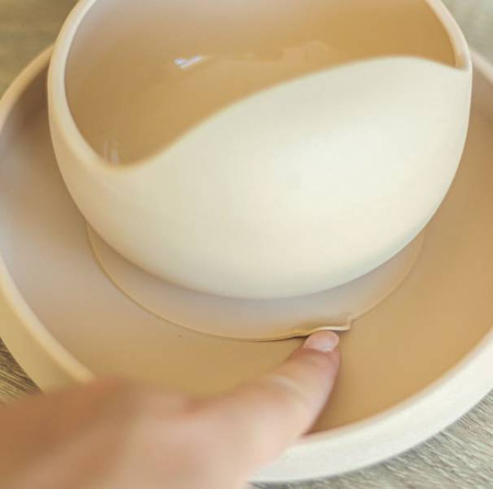 Petite&Mars Take&Match Silikonowa Miseczka z Przyssawką 6m+ Desert Sand