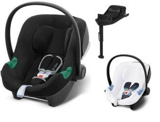 Cybex Aton B2 i-Size Fotelik Samochodowy 0-13kg + Baza One Volcano Black + Tapicerka Letnia White