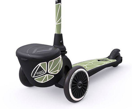 Scootandride Highwaykick 2 Lifestyle Hulajnoga Trójkołowa Balansowa z Zamykanym Schowkiem 2+ Green Lines