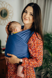 LennyLamb Chusta do noszenia dzieci, elastyczna - Lapis Lazuli - rozmiar standardowy 5,0m  (100% bawełna)