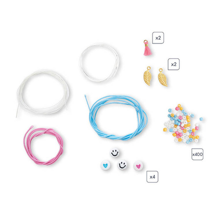 Janod Zestaw kreatywny do tworzenia biżuterii Kwiatki z koralików 6+