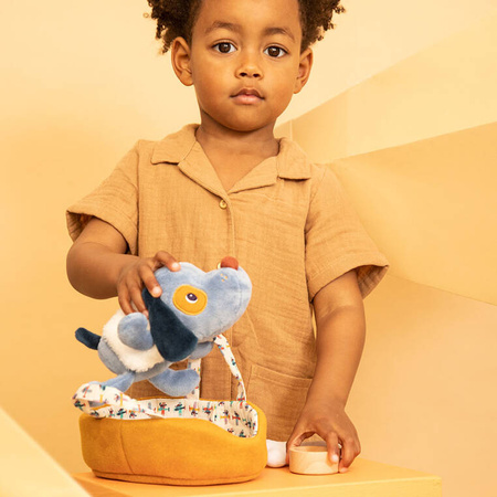 Lilliputiens Przytulanka piesek z koszyczkiem i akcesoriami Piesek Jules 12 m+