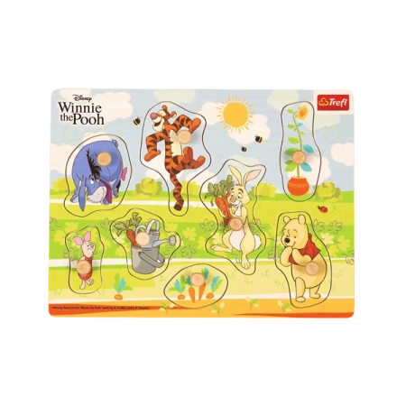 Trefl Zabawka Drewniana Puzzle Medium 8 Elementów Kubuś Puchatek