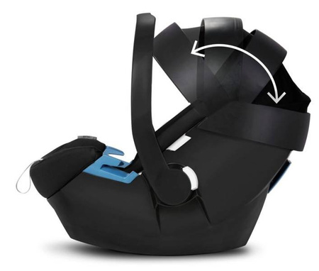 Cybex Aton Fotelik Samochodowy 0-13 kg Pure Black + Cybex Baza 2 do Fotelików Aton