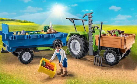 Playmobil Country Traktor z Przyczepa 71249 