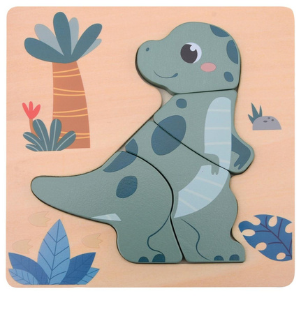 Joueco Drewniane puzzle DINO