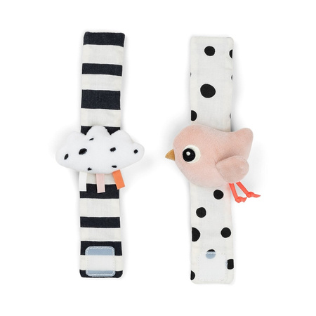 Done by Deer Zabawka Na Rączkę Happy Clouds Powder 2szt.