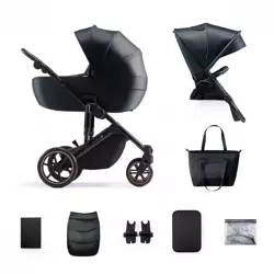 Kinderkraft Prime 2 Wózek Głęboko-Spacerowy Zestaw 2w1 Venezian Black